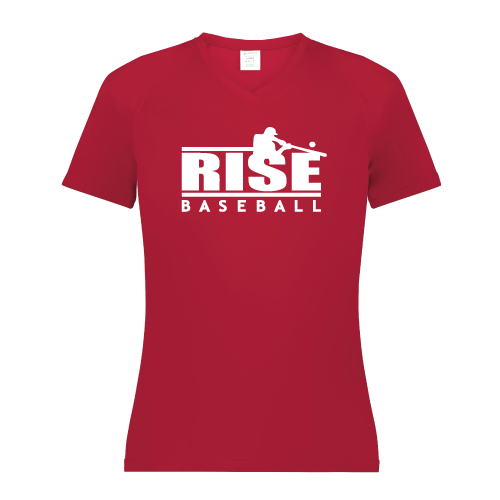 Rise Womens SS Dri Fit - Hitter Logo - Red
