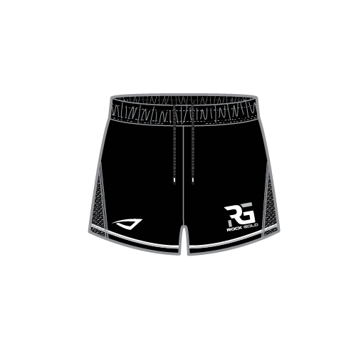 Rock Gold National Womens Sublimated Dynasty Shorts - Black