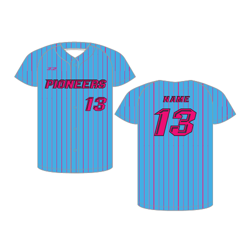 PYBA Full Button Jersey - Blue
