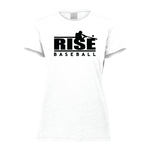 Rise Womens SS Tri Blend - Hitter Logo - White