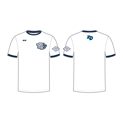 Riverdawgs Mens SS Dri Fit Crew Neck - White