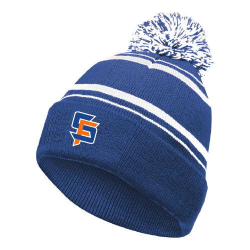 Southern Force Pom Beanie - Royal Stripe